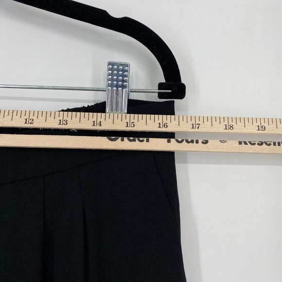 Babaton Cohen Slim Pleated Trouser Pants Women's Size 12 High Rise Pull On Black - Picture 8 of 11